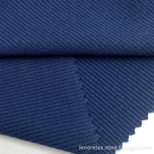 330GSM Stretched Cotton Polyester Knitted 2x2 Rib Fabric
